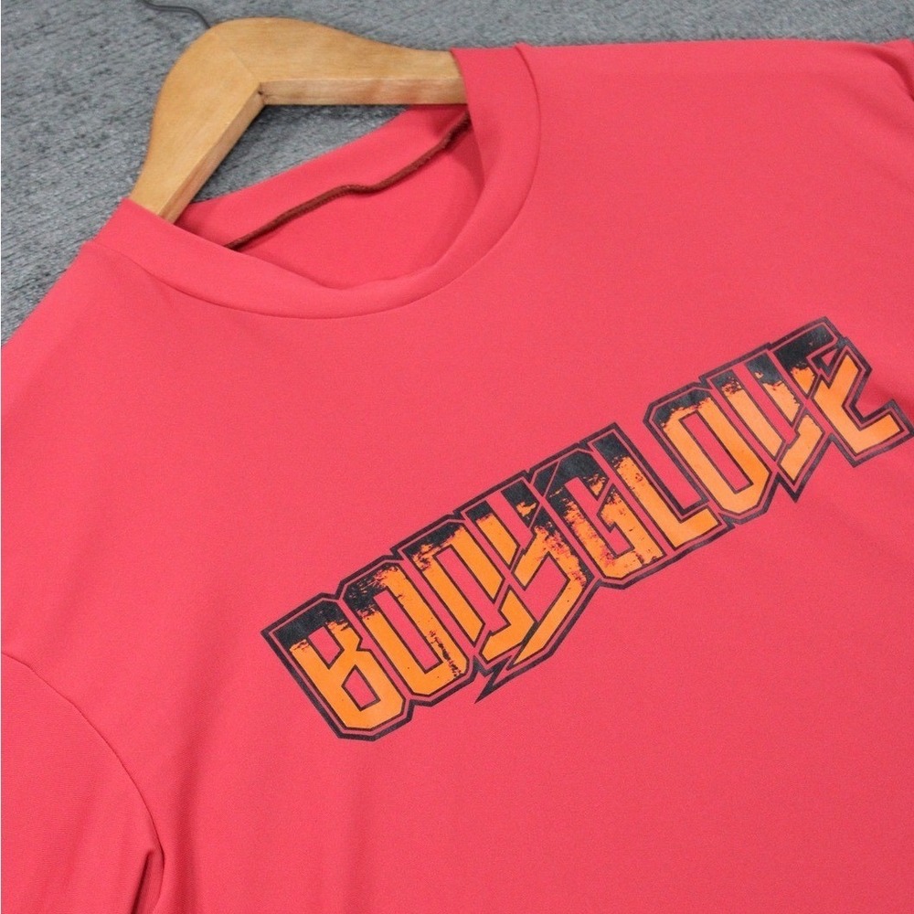 Body Glove Mens Rash Guard Swim Shirt Red Short Sleeve Graphic Logo Small 10182
